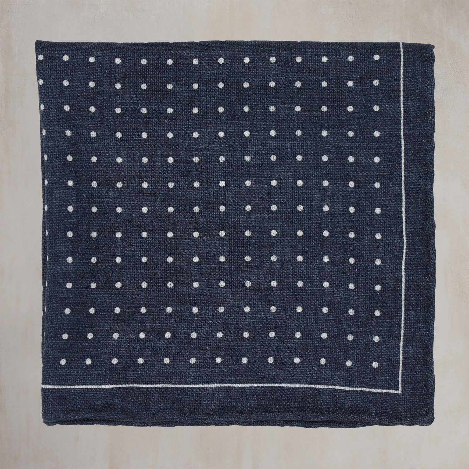 Silk Spotted With Edge Pocket Square In
