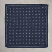 Silk Spotted With Edge Pocket Square In