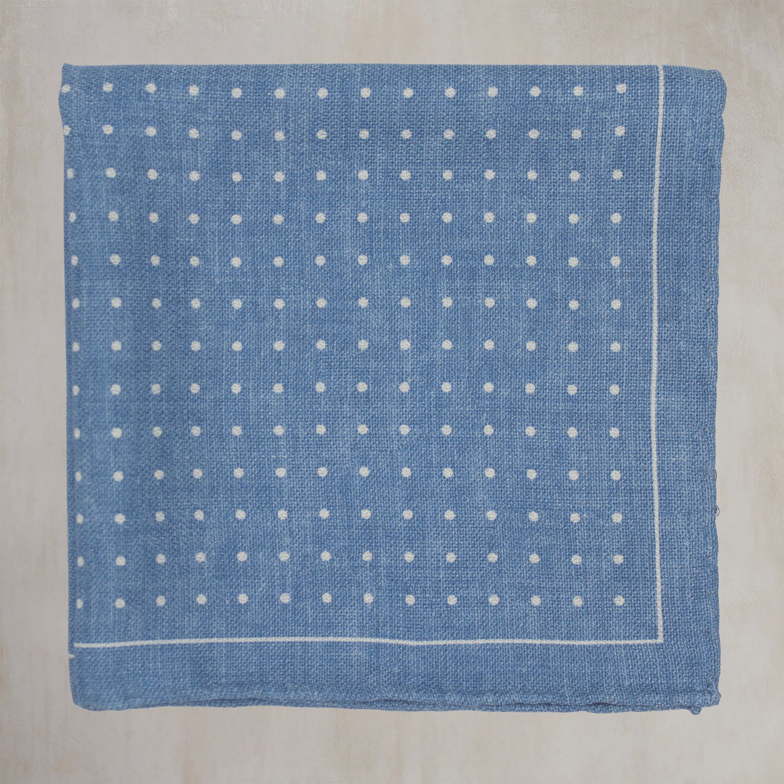 Silk Spotted With Edge Pocket Square In