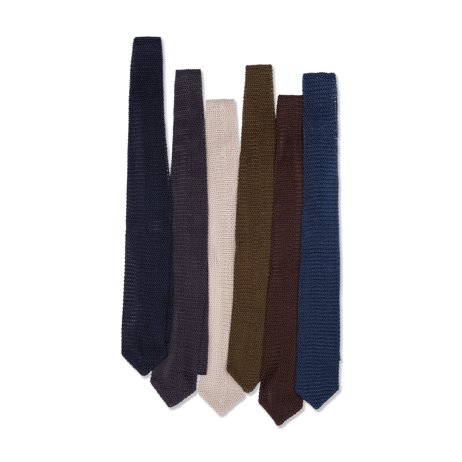 Silk Knitted Tie In Green
