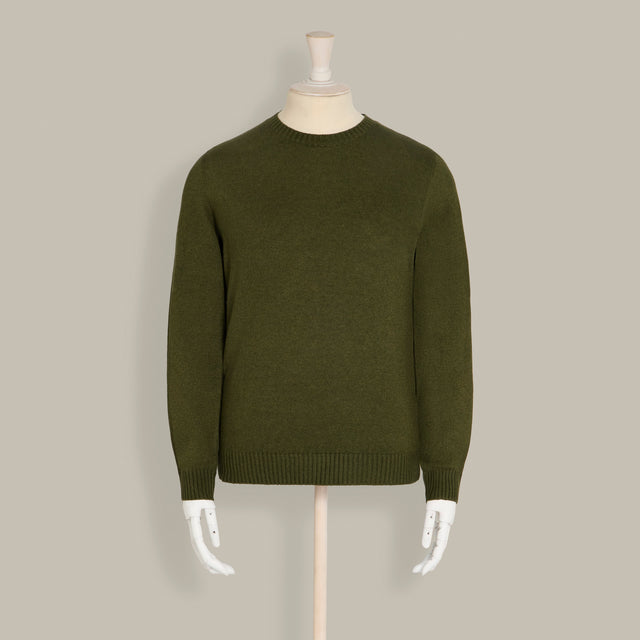 Silk and Cashmere Sweater in Khaki