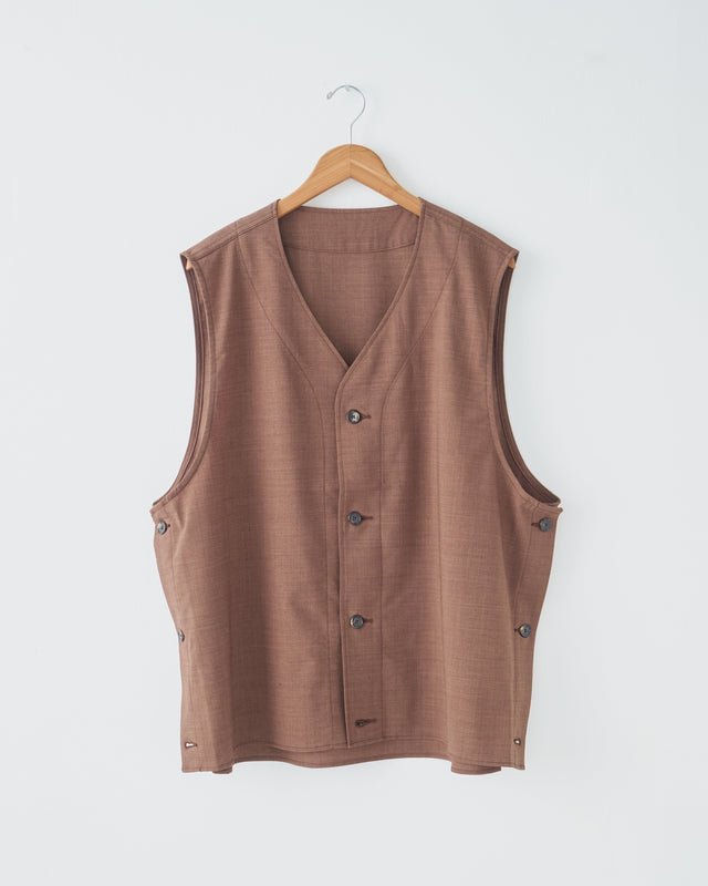 Three Peice Vest, Brown Melange