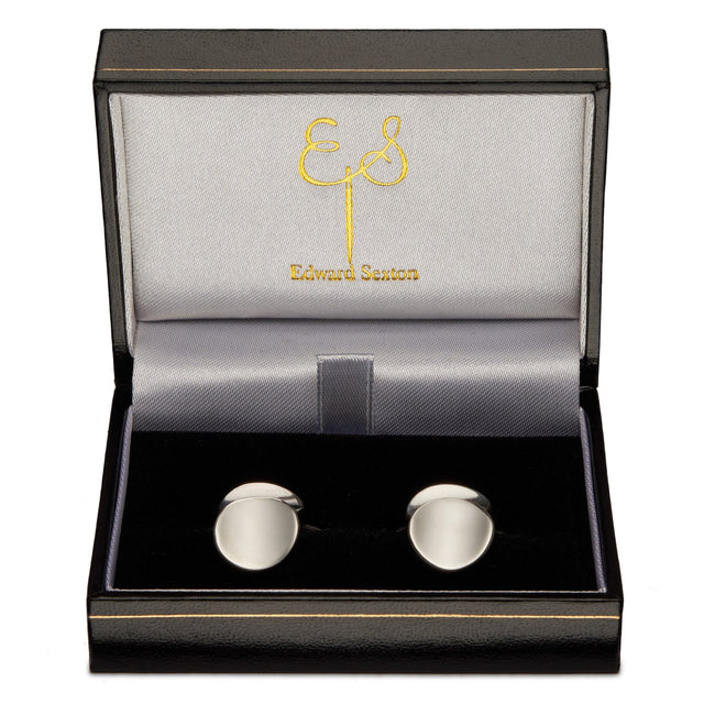 Silver Plano-Concave Cufflink