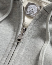 Simmons Reversible Half Zip Hooded Sweatshirt Gym Heather All Cotton Loopback Terry Fleece
