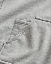 Simmons Reversible Half Zip Hooded Sweatshirt Gym Heather All Cotton Loopback Terry Fleece