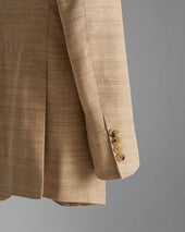 Single Breasted Silk Tweed Jacket In Light