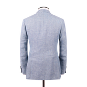 Single Breasted Notch Lapel Jacket In Hopsack