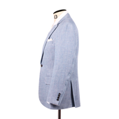 Single Breasted Notch Lapel Jacket In Hopsack