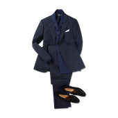 Single Breasted Notch Lapel Suit In Seersucker
