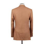 Single Breasted Notch Lapel Suit In Wool Linen