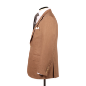 Single Breasted Notch Lapel Suit In Wool Linen