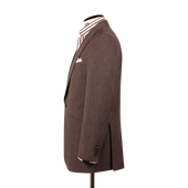 Single Breasted Peak Lapel Suit In Wool Silk Linen