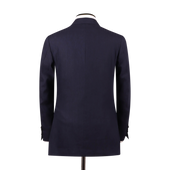 Single Breasted Peak Lapel Suit In Wool Linen