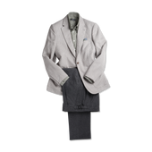 Single Breasted Notch Jacket In And Silver Glen Check