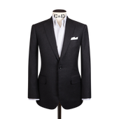 Single Breasted Notch Suit in Grey Flannel