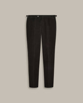 Corduroy Trousers with Side Adjusters in Dark Green