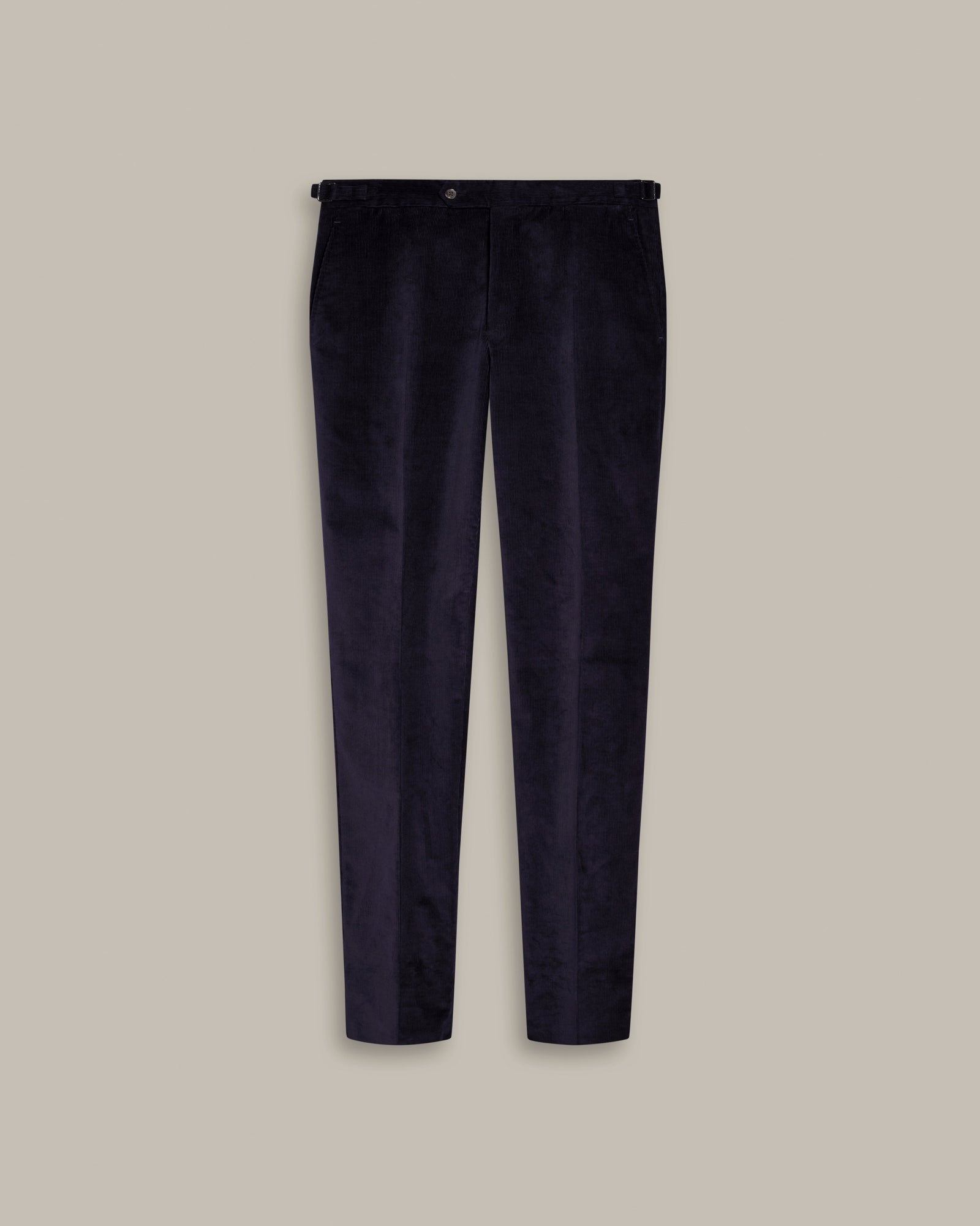 Corduroy Trousers With Side Adjusters In