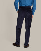 Corduroy Trousers With Side Adjusters In