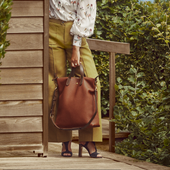 Shopper, Leather - Tabac/Cuoio