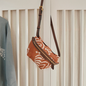 M S Belt Bag Palm Jacquard Cuoio