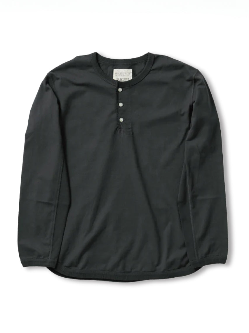 Fullcount Flat Seam Henley T Shirt Ink Black