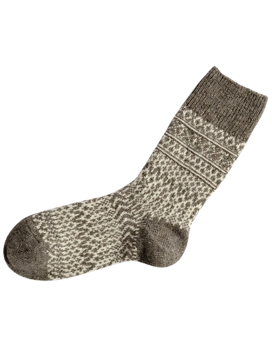 Nishiguchi Kutsushita Wool Jacquard Socks Nk0101