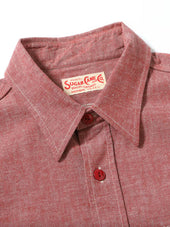 Sugar Cane Sc29682 Work Shirt Red Chambray