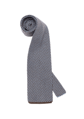 Brown Cotton Maglia Tie