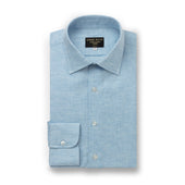 Sky Herringbone Linen Shirt - New