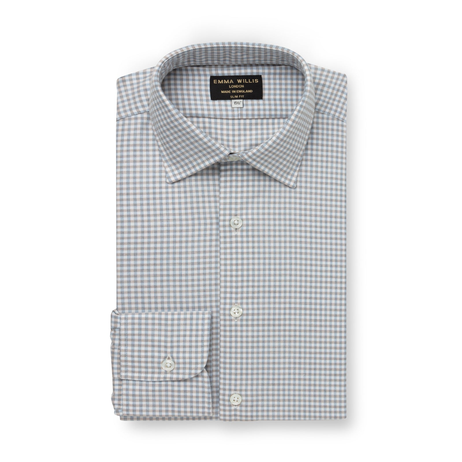 Mushroom Gingham Flanello Shirt