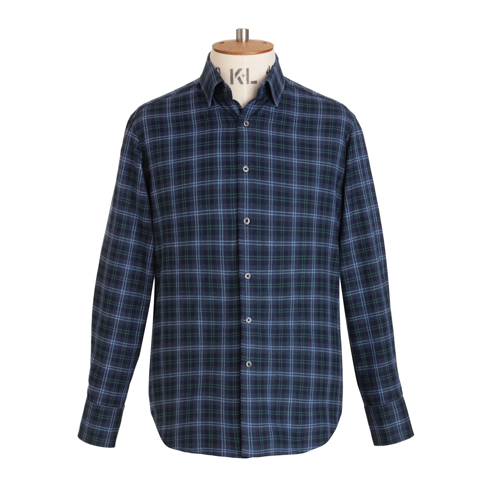 Green Tartan Brushed Cotton Shirt New