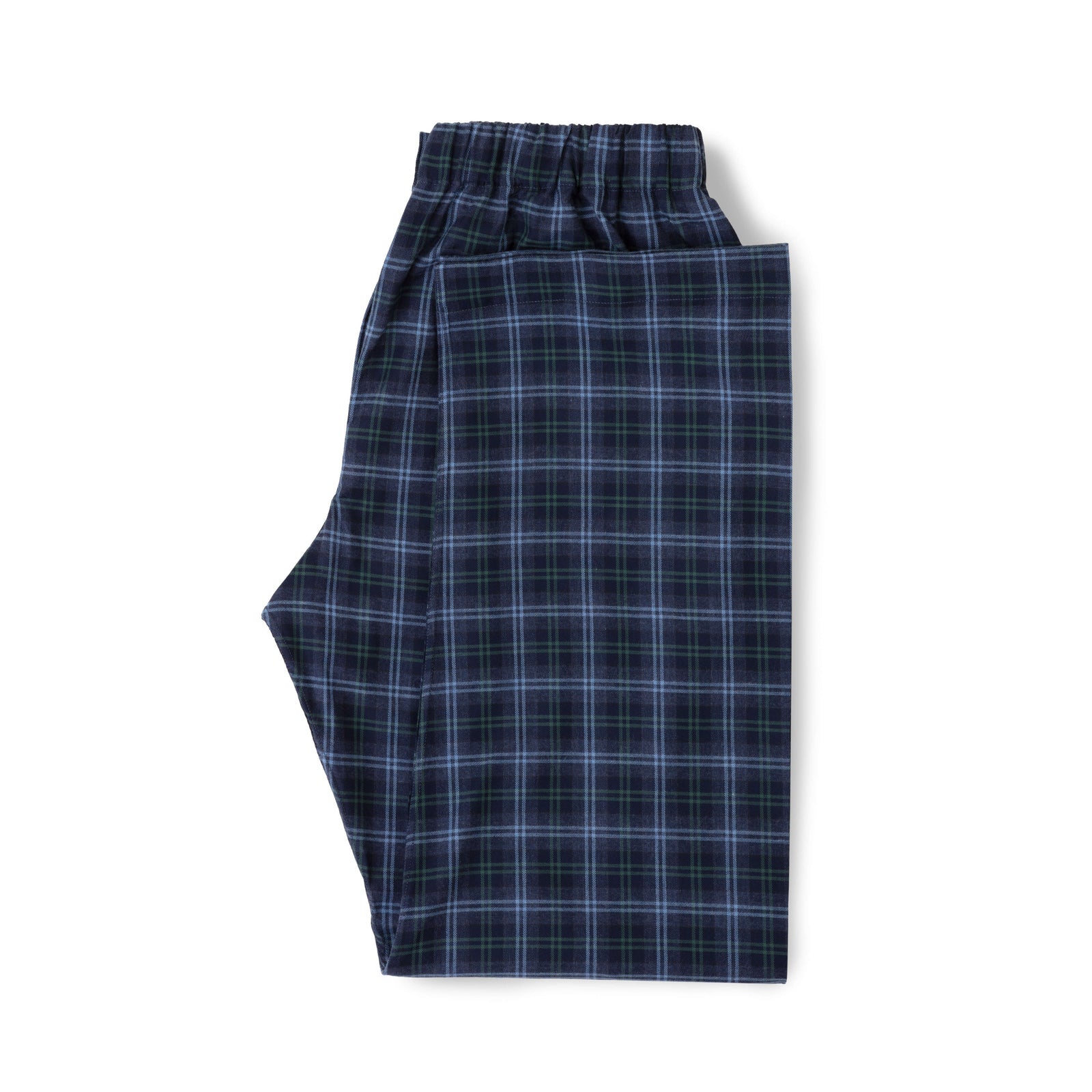 Green Tartan Brushed Cotton Pyjama Bottoms New