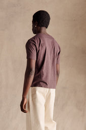 Steve Slub Cotton Tee Dark Brown