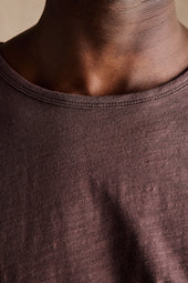 Steve Slub Cotton Tee Dark Brown
