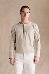 Riviera Slub Henley | Taupe