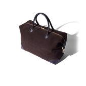Small Weekend Bag in Brown Suede