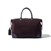 Small Weekend Bag in Brown Suede