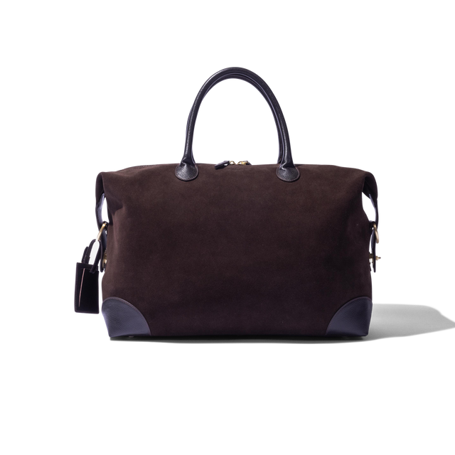 Small Weekend Bag in Brown Suede