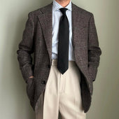 Plain Japanese Jacquard Silk Tie Hand Rolled