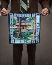 Ukiyo E Silk Pocket Square Sanzen Ji 40x40cm