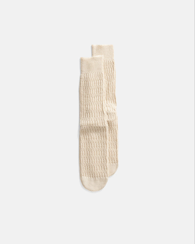 ROTOTO FOLK CROCHET SOCKS - ECRU