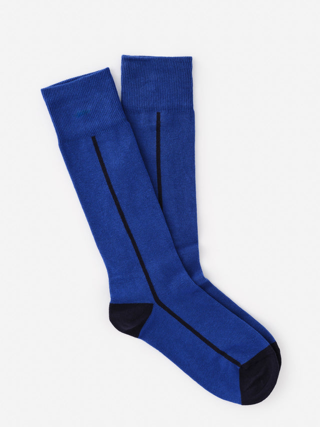 French_Blue/Navy Line Socks | Men's Socks | J.McLaughlin