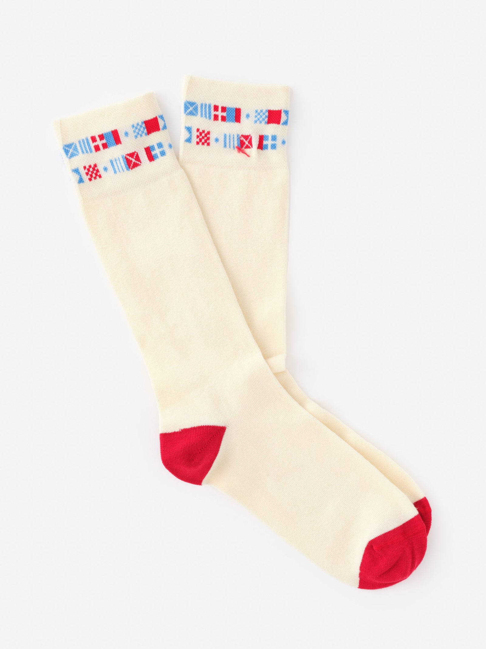 Off White Multi Nautical Flag Socks Men S Socks J Mclaughlin