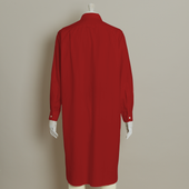 Soft Brushed Cotton Night Shirt In Red