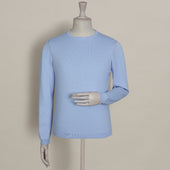 Soft Cotton Knitted Sweater in Sky