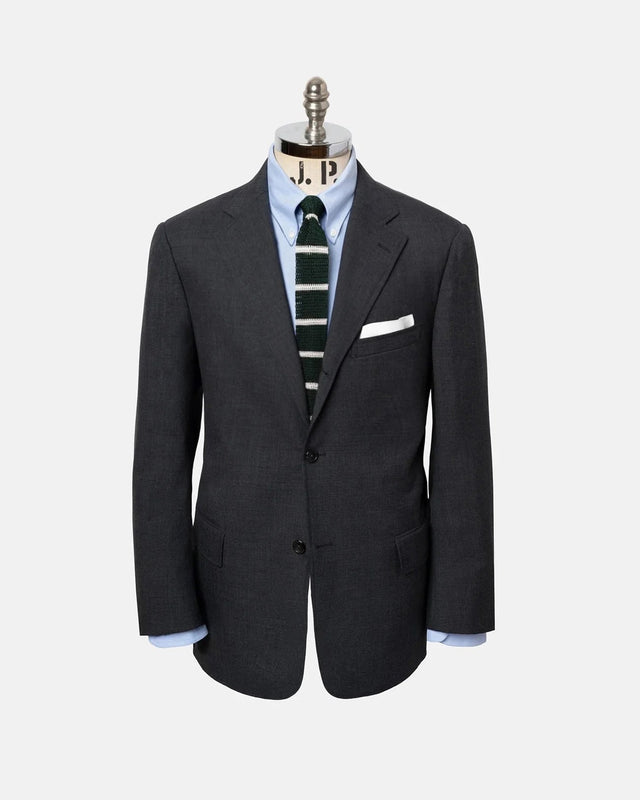 Solid Merino Wool Suit Trim Fit