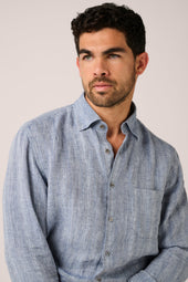 Somelos Striped Linen Shirt Light