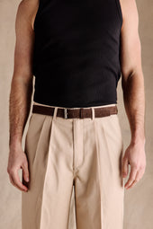 Suede Square Belt Brown