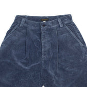 Naval Trousers In Faded Blue Cotton Corduroy