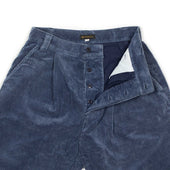 Naval Trousers In Faded Blue Cotton Corduroy